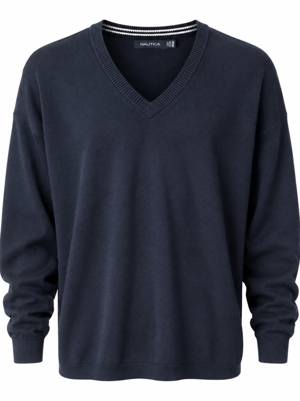 Nautica Men's Dark Navy V-Neck Sweater